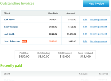 Send invoices and receive payments